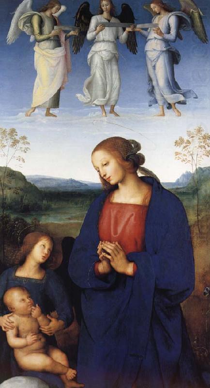 Pietro Perugino The Virgin and Child with an Angel china oil painting image